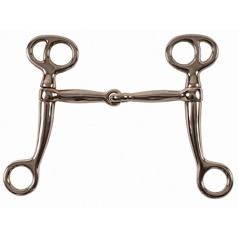 foto del prodotto amahorse morso americano snodato in ferro cromato ad aste corte 12,5 cm