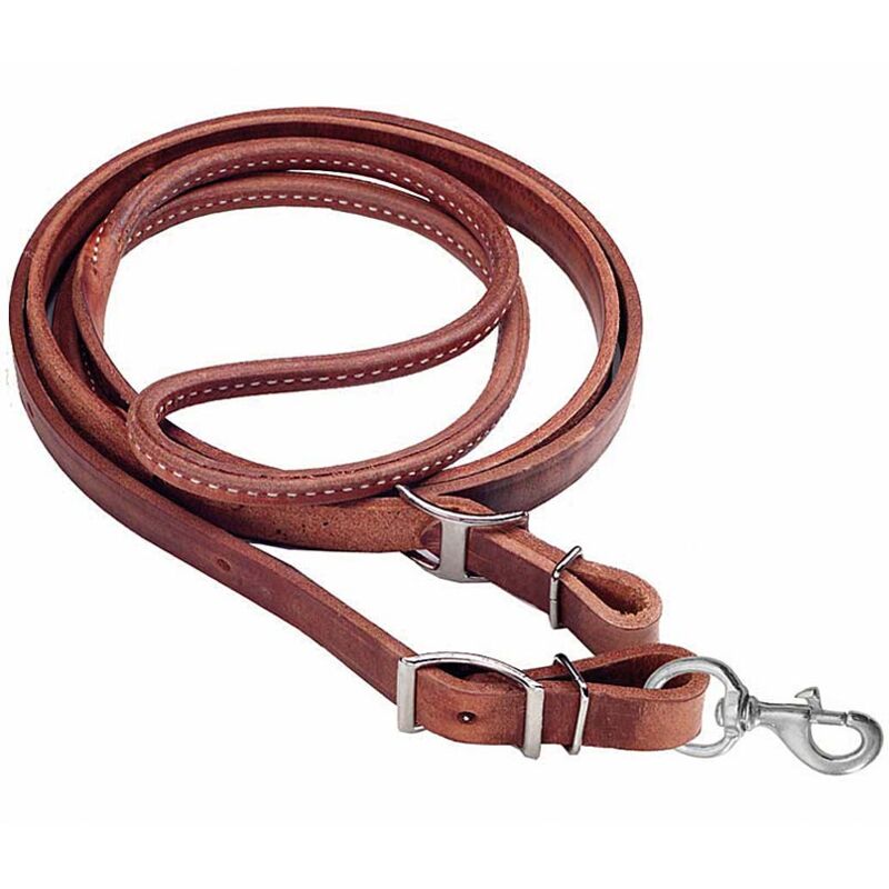 foto del prodotto amahorse redini pool s da barrel in cuoio con moschettone taglia unica, marrone oliato