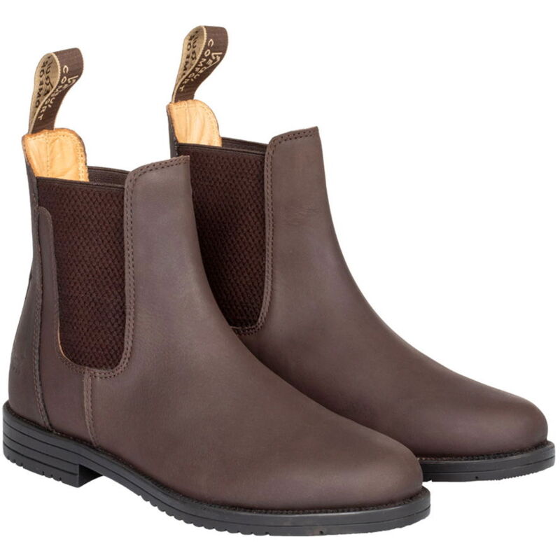 foto del prodotto amahorse stivaletti equitazione losna jodhpur in nabuk con elastico e fodera in pelle 32, nero