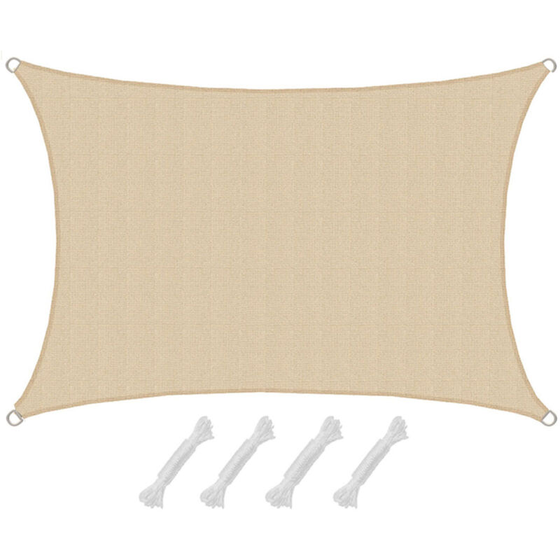 foto del prodotto amanka 1x2 vela ombreggiante permeabile tenda da sole per giardino balcone pergola