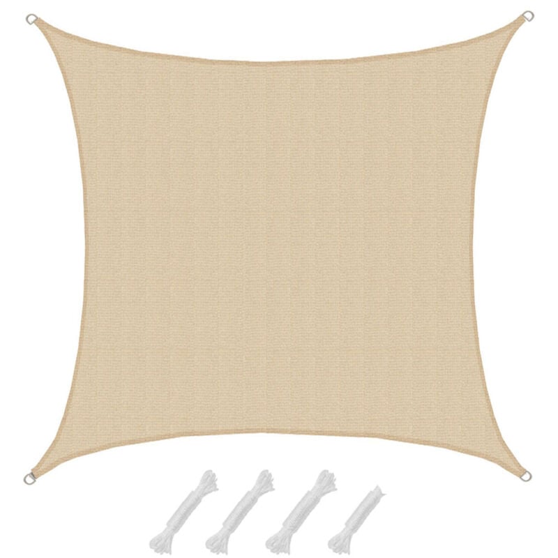 foto del prodotto amanka 5x5 vela ombreggiante permeabile tenda da sole per giardino balcone pergola