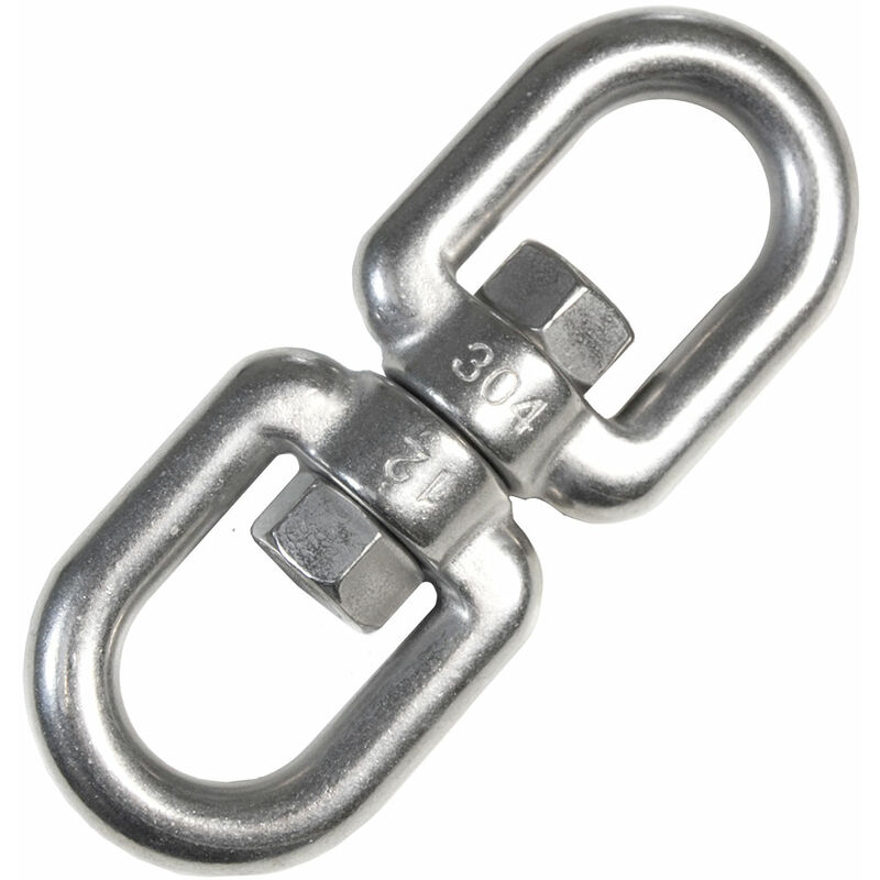 foto del prodotto amanka - doppio occhiello girevole in acciaio inossidabile per appendere sedie sospese