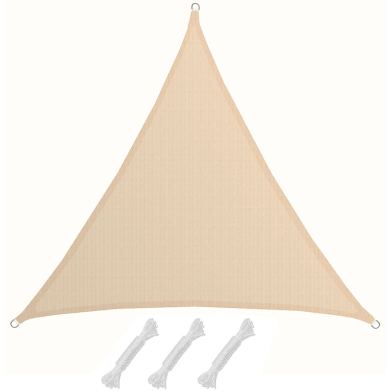foto del prodotto amanka tenda da sole uv 2x2x2 m triangolo hdpe telo di protezione solare giardino beige