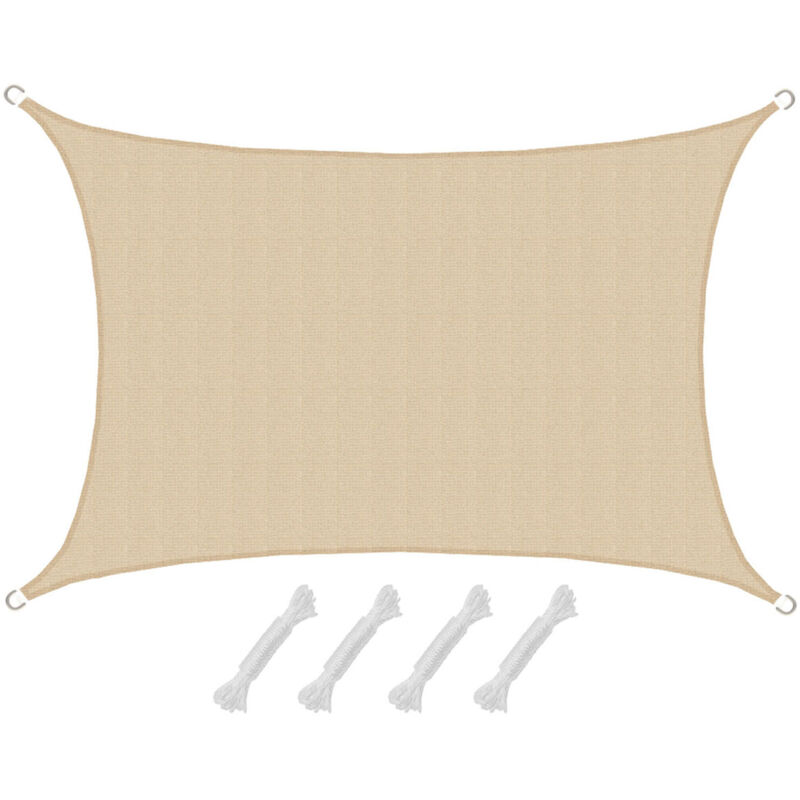 foto del prodotto amanka tenda da sole uv 3x5 m hdpe rettangolare telo di protezione solare beige