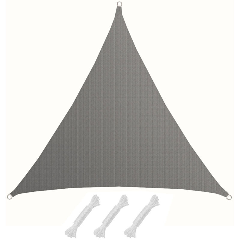 foto del prodotto amanka tenda da sole uv 5x5x5 triangolo hdpe telo di protezione solare giardino grigio