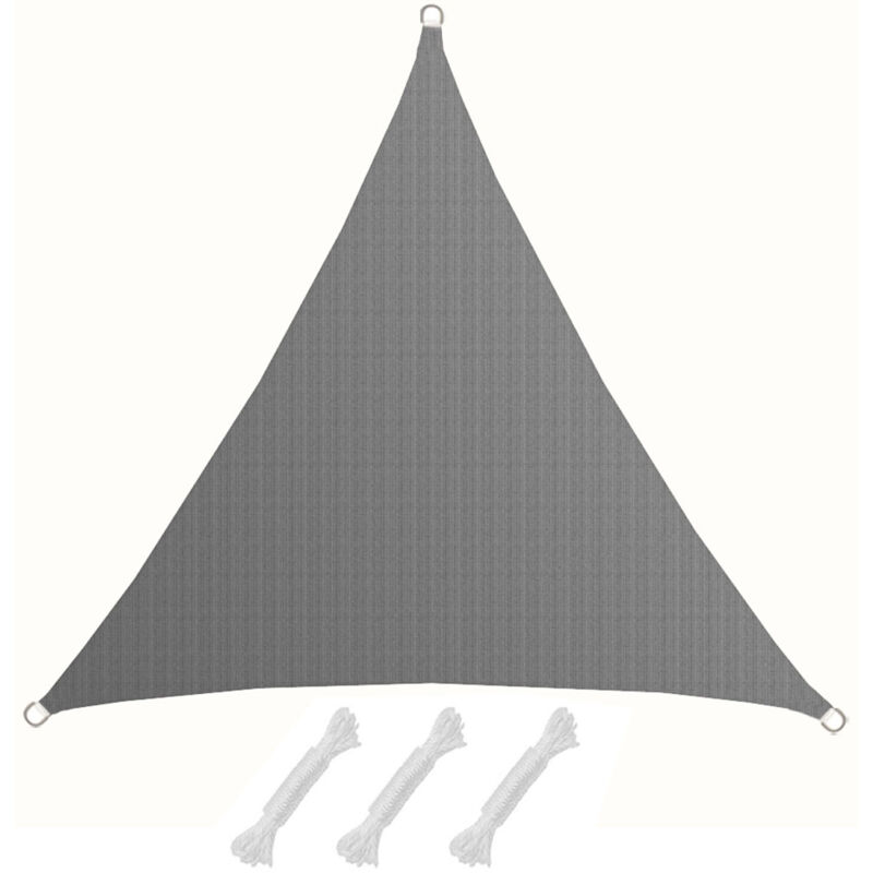 foto del prodotto amanka tenda da soleuv 2x2x2 triangolo hdpe telo di protezione balcone giardino grigio