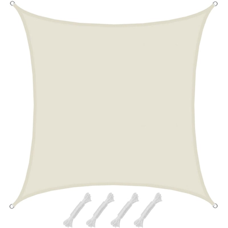 foto del prodotto amanka upf50 tenda da sole upf50 tenda uv 4x4 m quadrato protezione solare beige