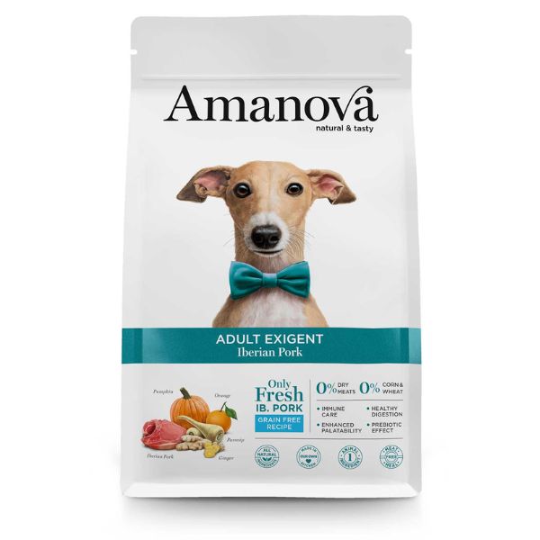 foto del prodotto amanova adult exigent maiale fresco grain free 10 kg 1 ordine scegli lo sconto bzr5 bzr20 200 punti fedelt 