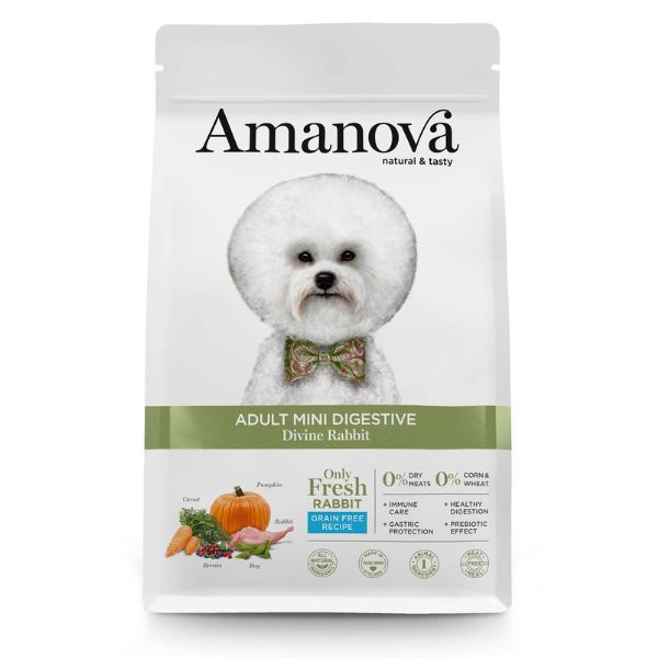 foto del prodotto amanova mini digestive coniglio grain free 2 kg 1 ordine scegli lo sconto bzr5 bzr20 200 punti fedelt 
