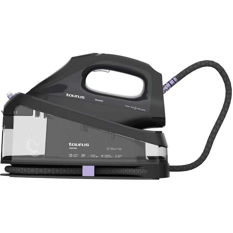 foto del prodotto amazing centro stirante ssd3002,3000w,serbatoio 1,5l,piastra ceramica,colpo vapore 130 g min,display