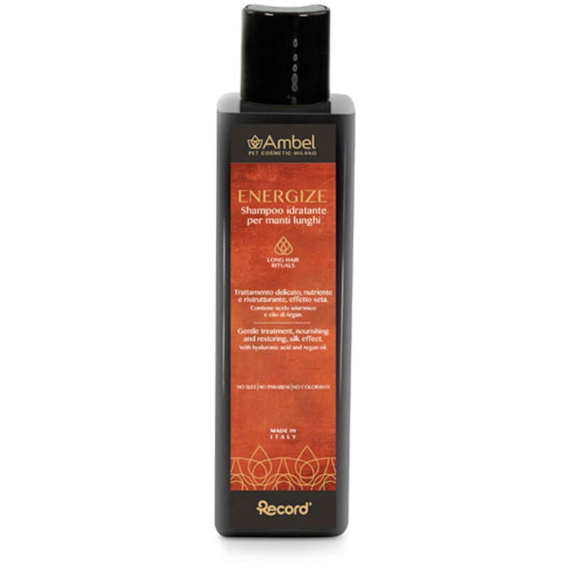 foto del prodotto ambel rituali energize shampoo idratante per manti lunghi flacone 200 ml