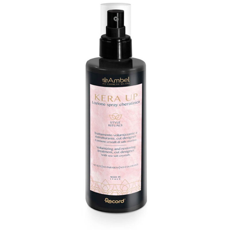 foto del prodotto ambel rituali kera up spray cheratinica condizionatore per styling e tocco finale flacone 200 ml
