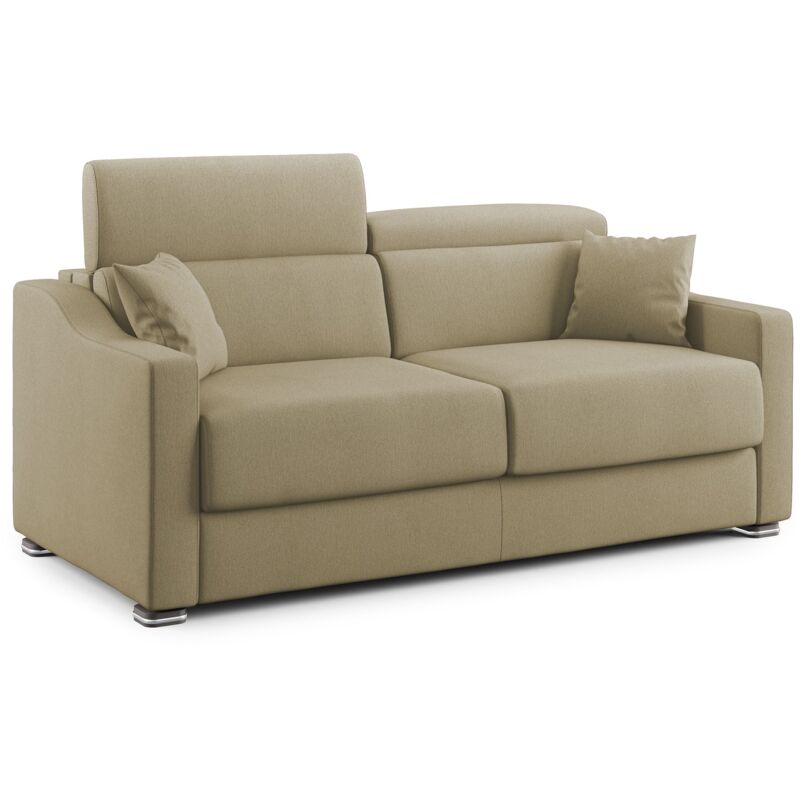 foto del prodotto amber divano letto matrimoniale in tessuto smacchiabile t05 171 cm mat. 120x197 cammello