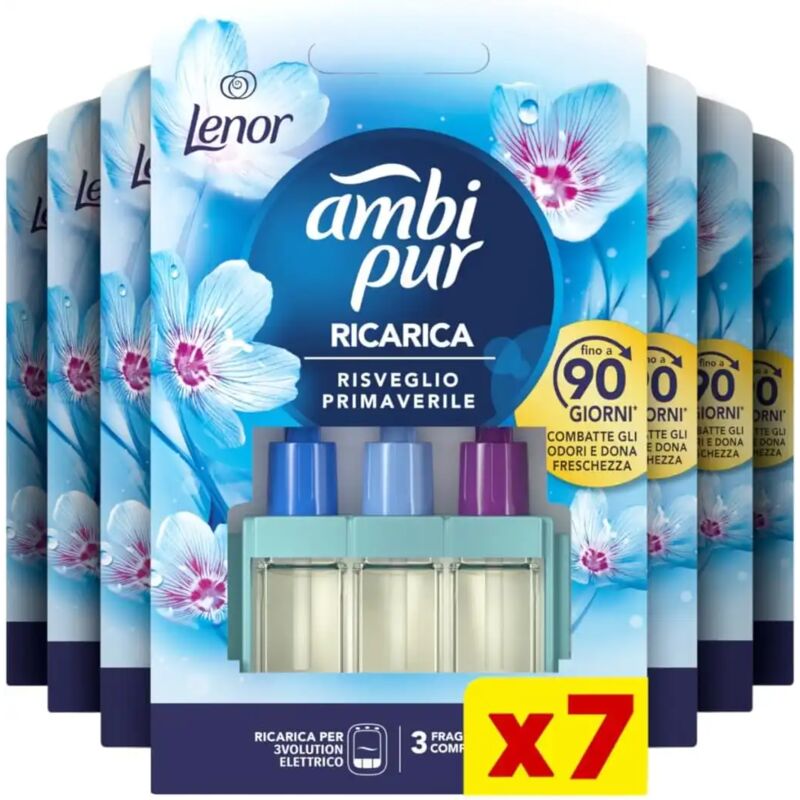 foto del prodotto ambi pur 3volution profumatore con 7 ricariche, fragranza risveglio primaverile
