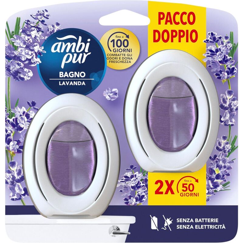 foto del prodotto ambi pur bagno profumatore per ambienti fragranza lenor lavanda tecnologia elimina odori fino a 50 giorni