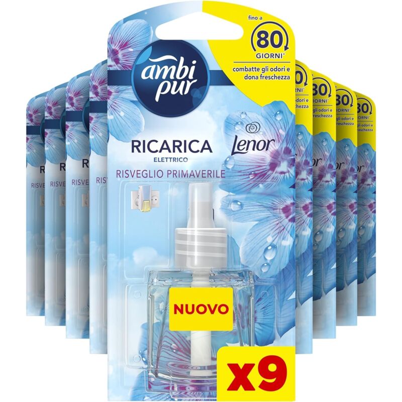 foto del prodotto ambi pur ricarica diffusore elettrico per ambienti 20ml risveglio primaverile, per combattere gli odori