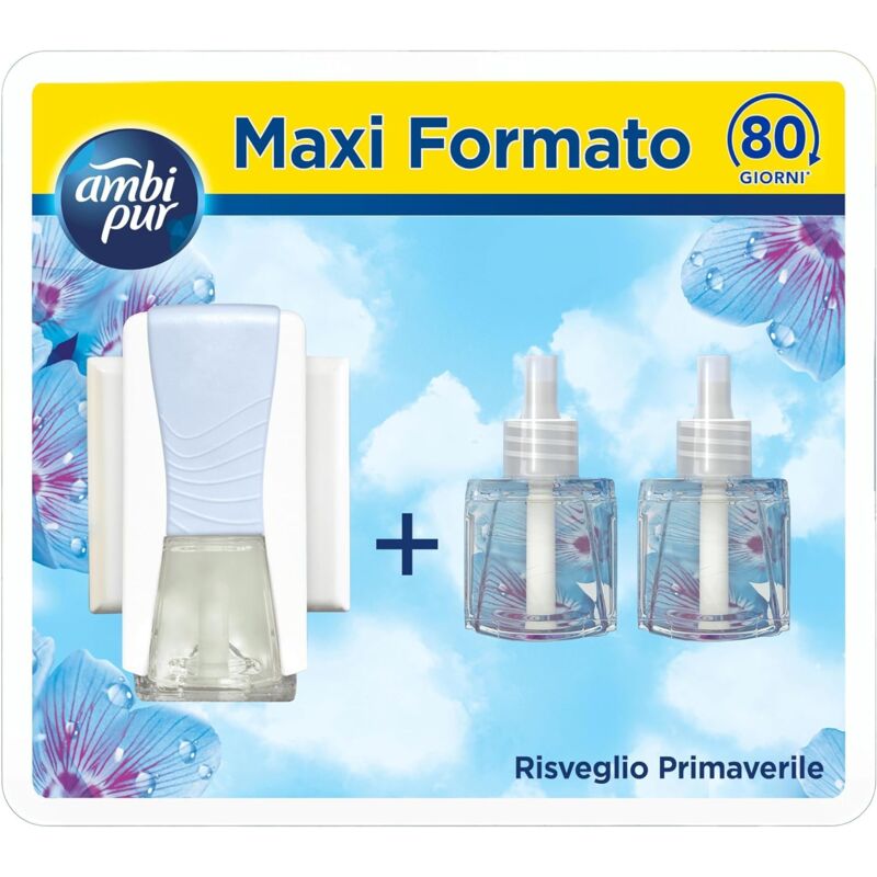 foto del prodotto ambi pur risveglio primaverile starter kit diffusore elettrico per ambienti 40ml, per rimuovere gli odori