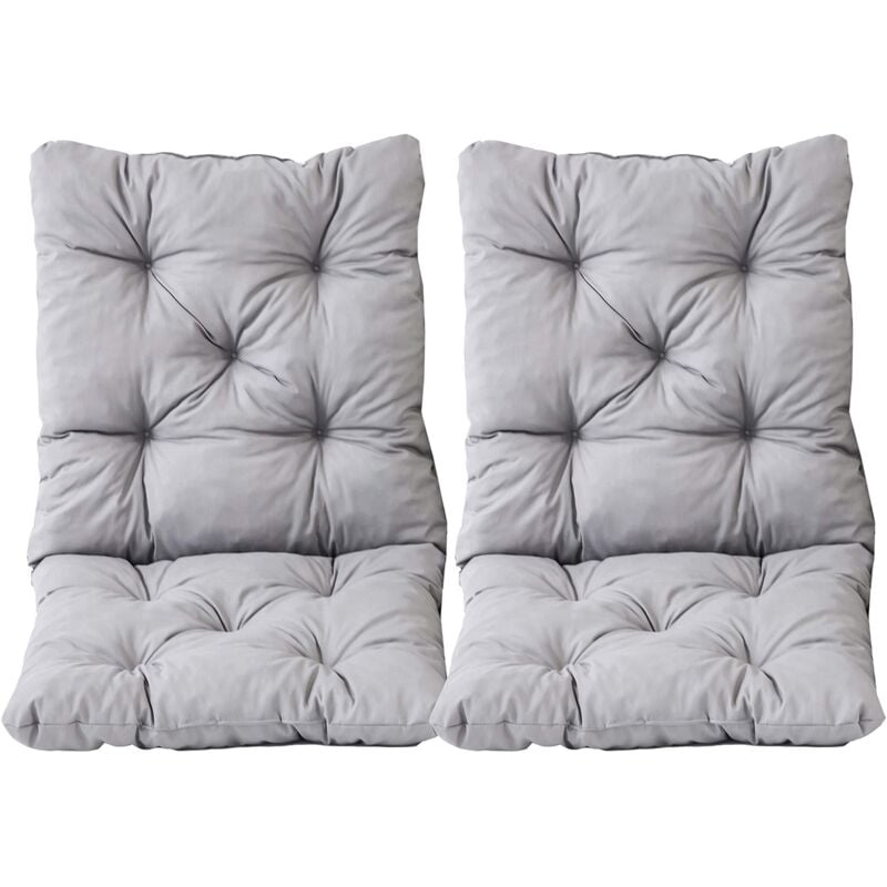 foto del prodotto ambientehome 90067 hanko cuscino imbottito, per panca da giardino con schienale, grigio chiaro, 98 x 50 x 8 cm, 2 pezzi