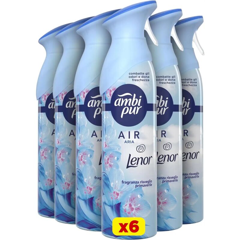 foto del prodotto ambipur ambi pur air 6 deodoranti spray da 300ml fragranza lenor risveglio primaverile