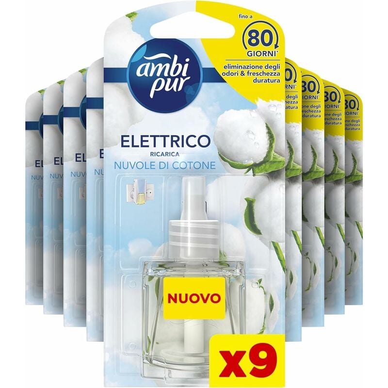 foto del prodotto ambipur ambi pur nuvole di cotone ricarica deodorante per ambienti con diffusore elettrico 20ml