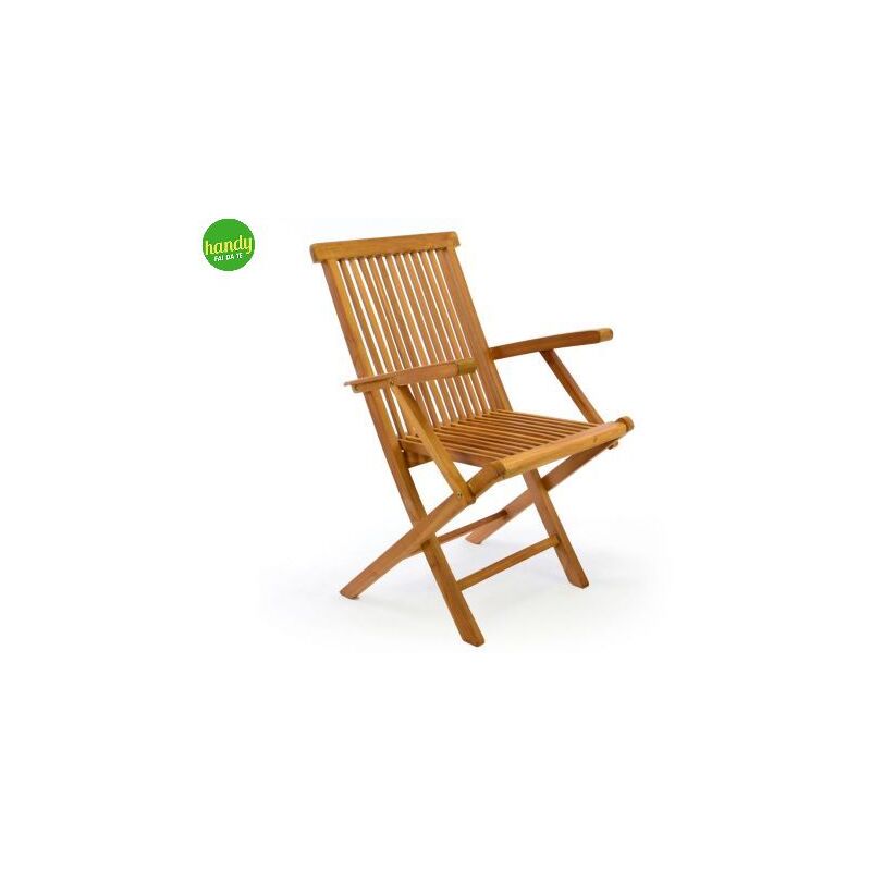 foto del prodotto ambra garden sedia con braccioli teak pieghevole