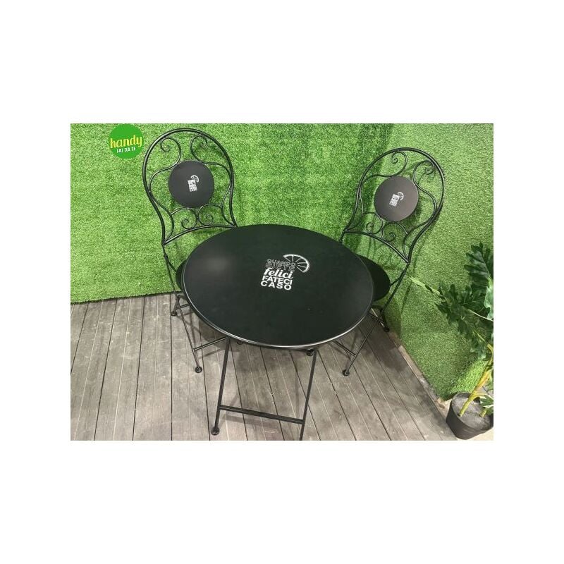 foto del prodotto ambra garden set bistrot felici tavolo 60cm 2 sedie pieghevoli