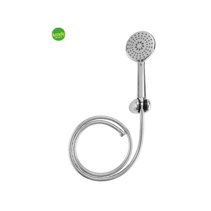 foto del prodotto ambra kit doccetta bathroom girasole tonda multifunzione 3 getti cromo 3 pz