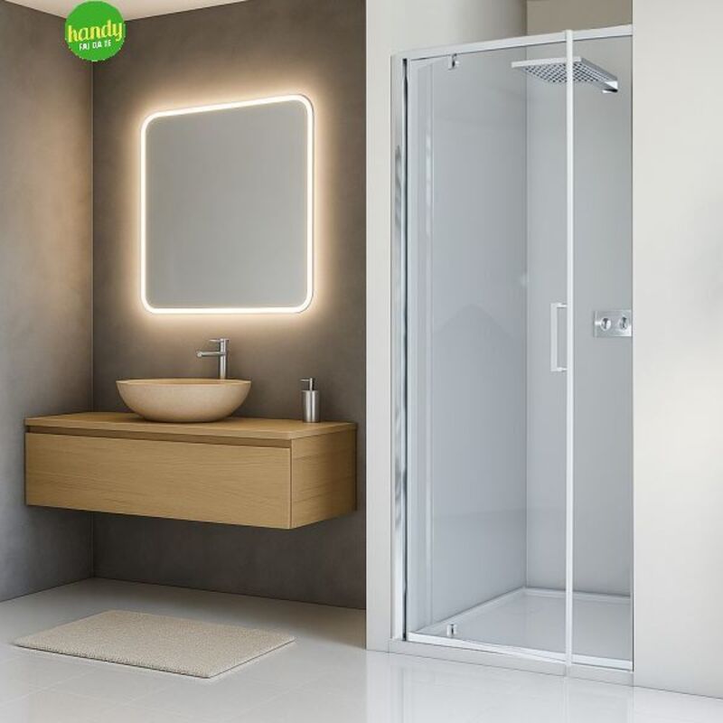 foto del prodotto ambra porta girevole box doccia piave silqua by mobo trasparente 6mm h 195 x 66 70 cm vetro trasparente