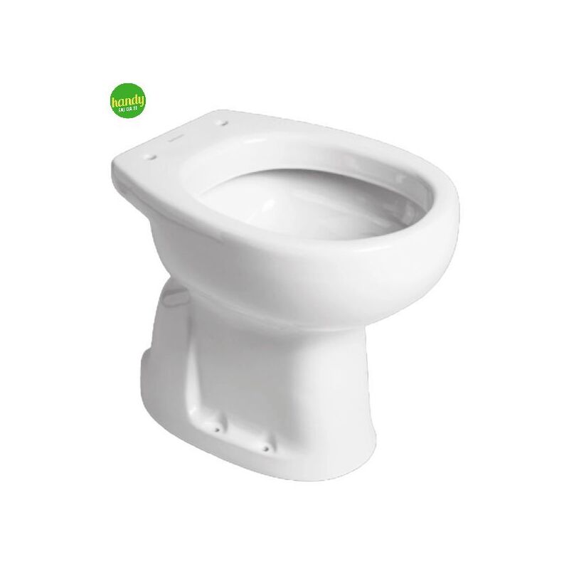 foto del prodotto ambra vaso wc a terra per anziani con scarico a pavimento in ceramica bianca water