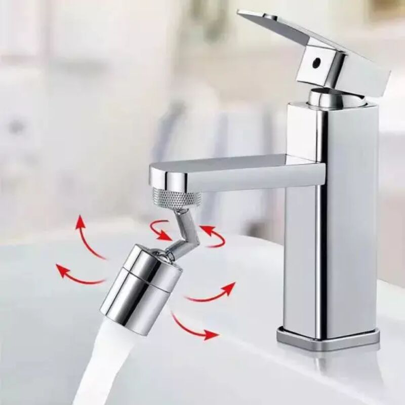 foto del prodotto ambra water aeratore rubinetto girevole cromato due getti modello splash 2 getti ambra rubinetteria
