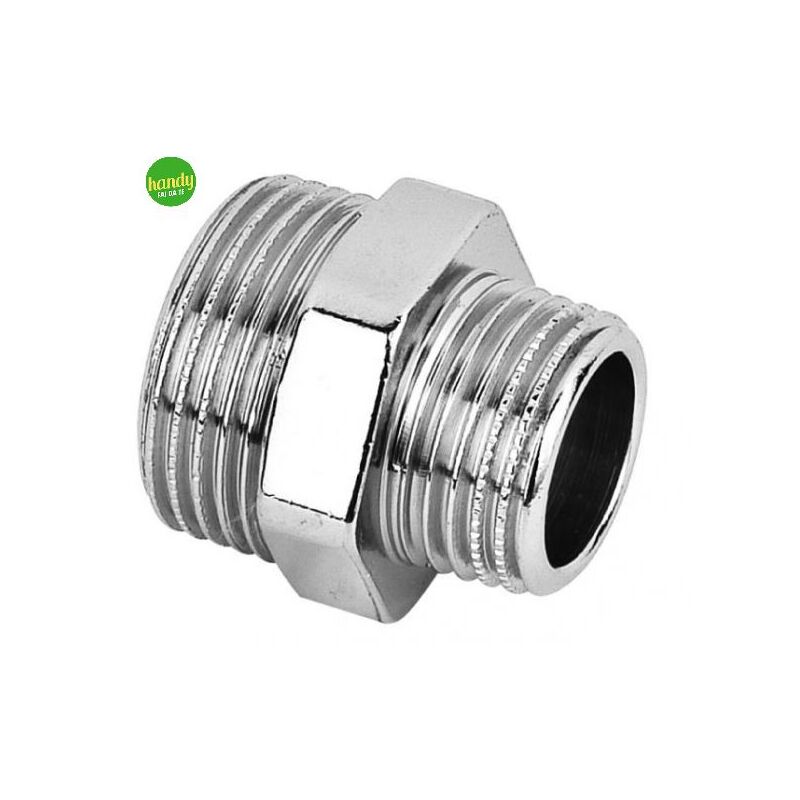 foto del prodotto ambra water niples ridotto in ottone cromato tiemme maschio 1 2 x maschio 3 8