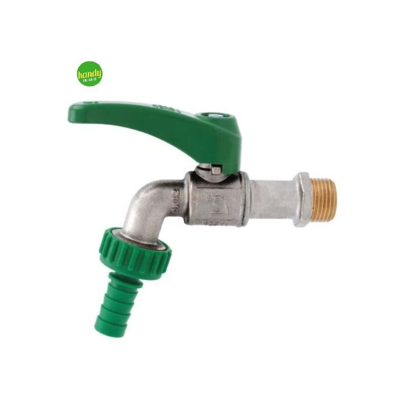 foto del prodotto ambra water rubinetto a sfera portagomma in ottone con leva spin e portagomma orientabile