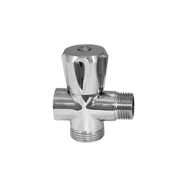 foto del prodotto ambra water rubinetto lavatrice mignon a vitone in ottone cromato a 3 vie 1 2 