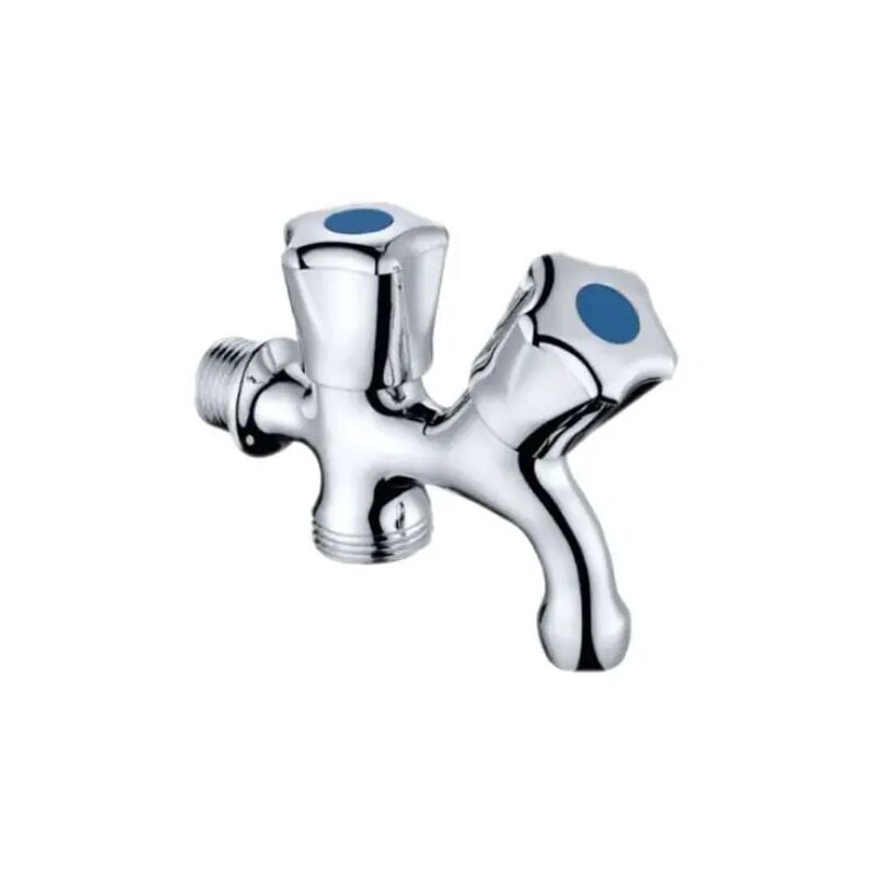 foto del prodotto ambra water rubinetto mignon a vitone doppio uso in ottone cromato 1 2 x3 4 