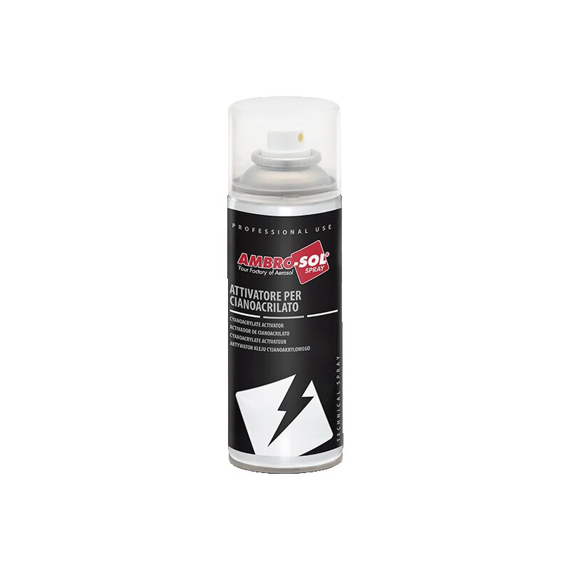 foto del prodotto ambro sol attivatore accelleratore x collanti base cianacrilato spray da 200 ml