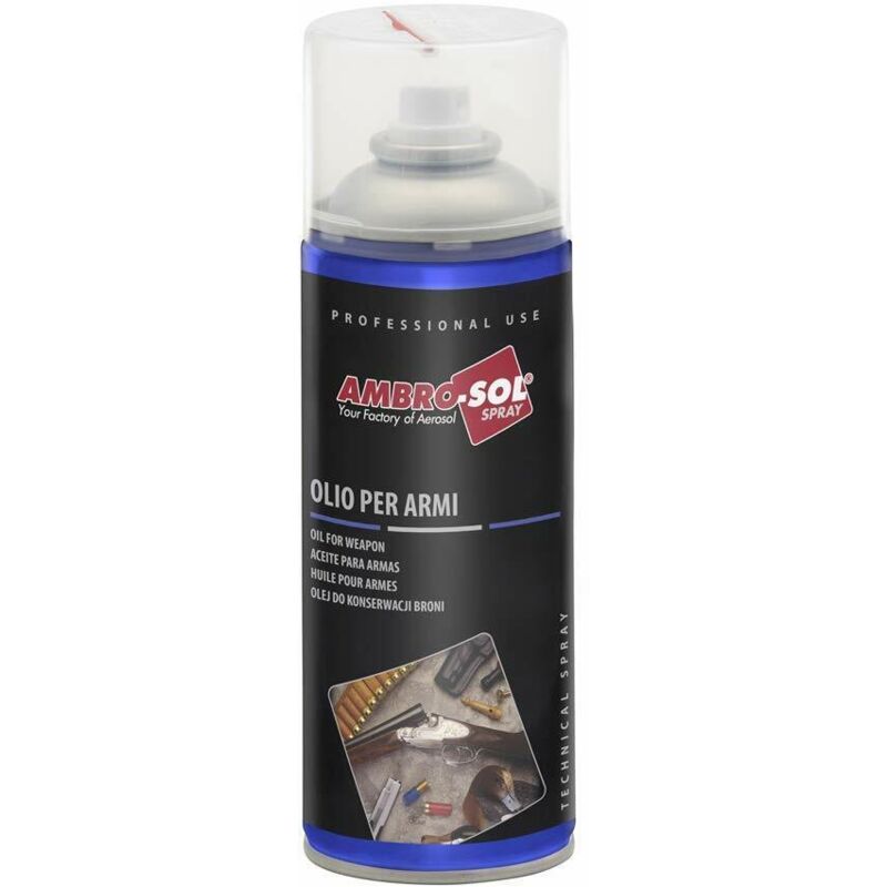 foto del prodotto ambro sol bomboletta ol105 olio per armi lubrificante protettivo pistola fucil