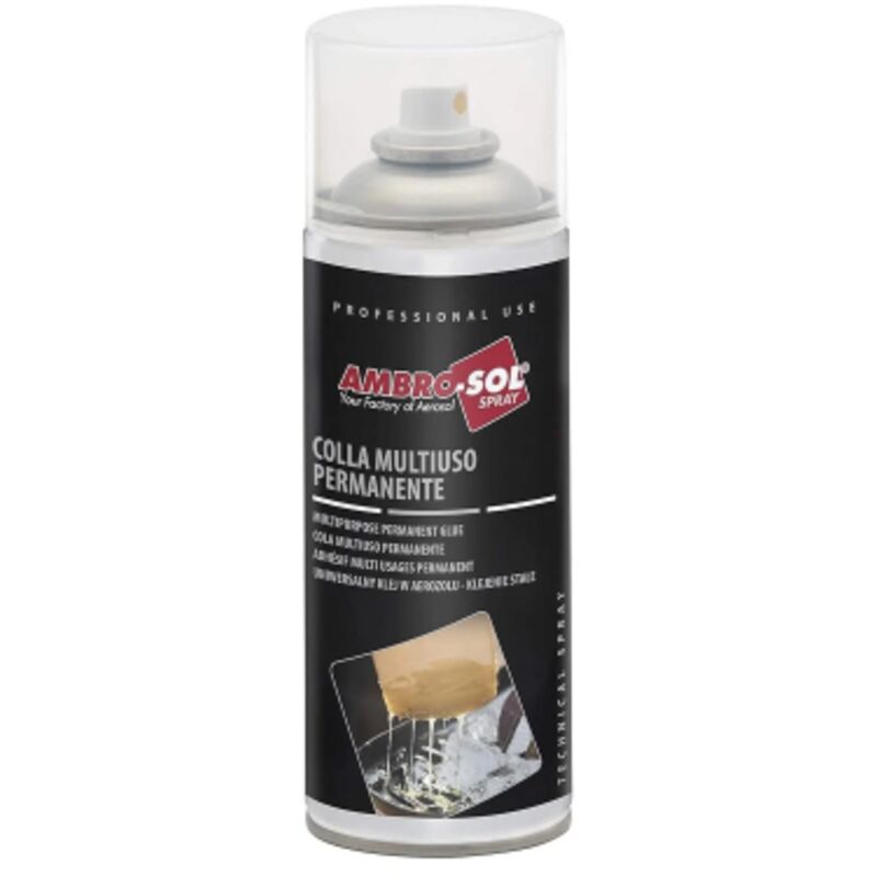 foto del prodotto ambro sol colla multiuso permanente gomma metallo legno tessuti 400 ml