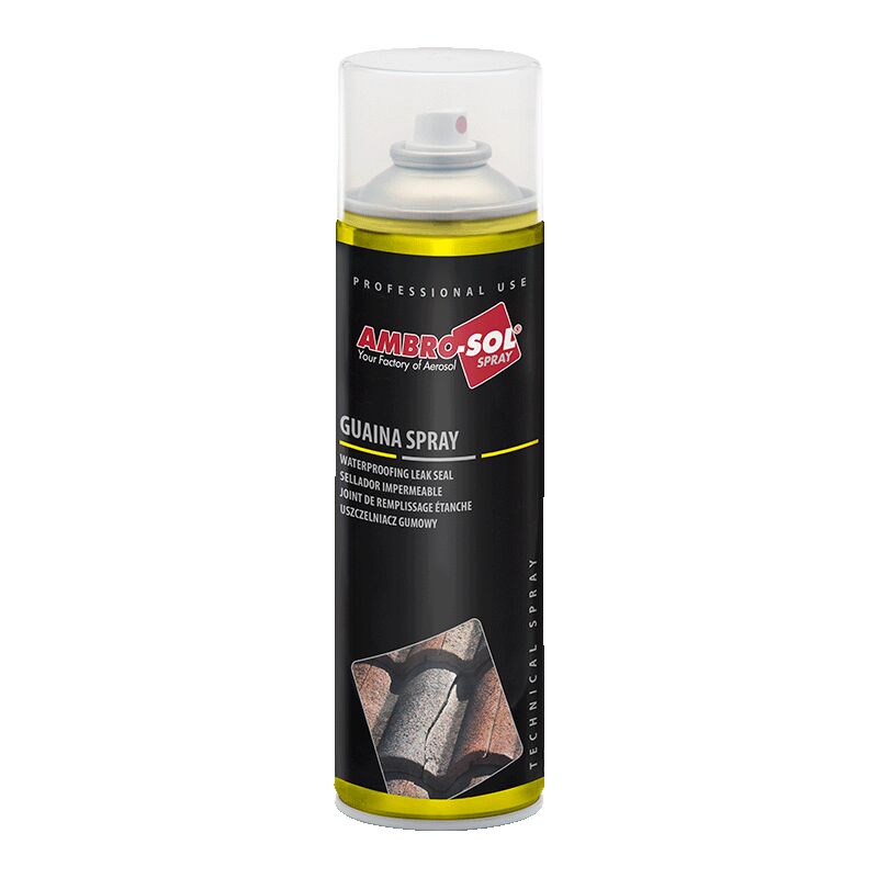 foto del prodotto ambro sol guaina spray nera riempitivo impermeabilizzane per crepe plastica legno cemento