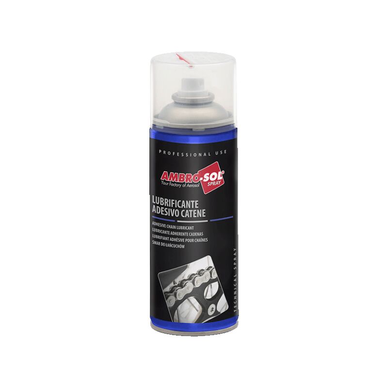 foto del prodotto ambro sol lubrificante adesivo catene moto ad alte prestazioni spray da 400 ml
