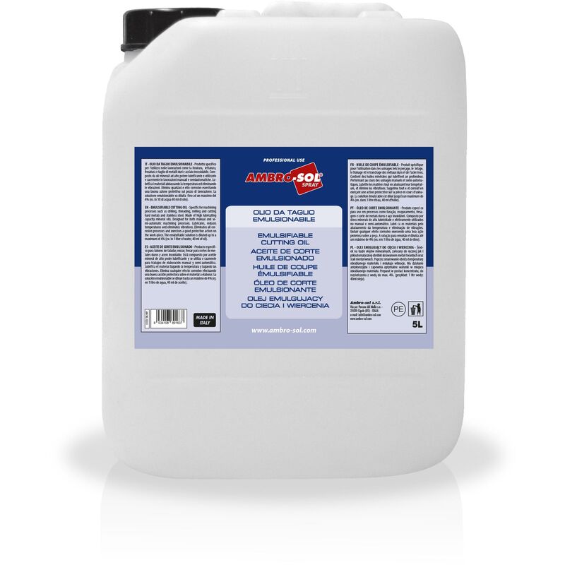foto del prodotto ambro sol olio da taglio emulsionabile 5000 ml cod. ol107