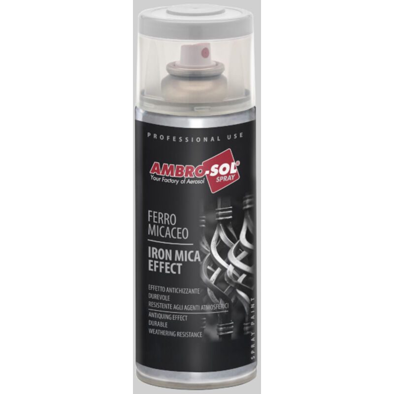 foto del prodotto ambro sol smalto ferro micaceo 400ml argento spray
