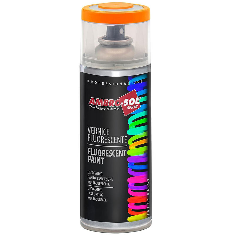 immagine 0 del prodotto ambro sol smalto spray vernice effetto fluorescente 400 ml ambrosol arancio