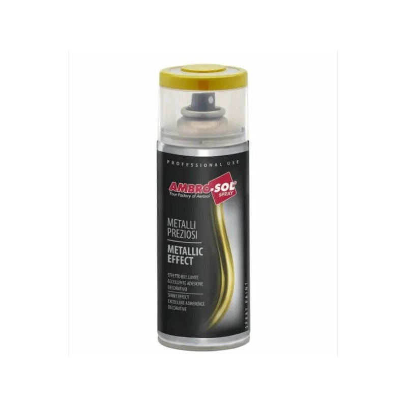 foto del prodotto ambro sol smalto vernice bomboletta spray tipo metalli preziosi specchiante argento