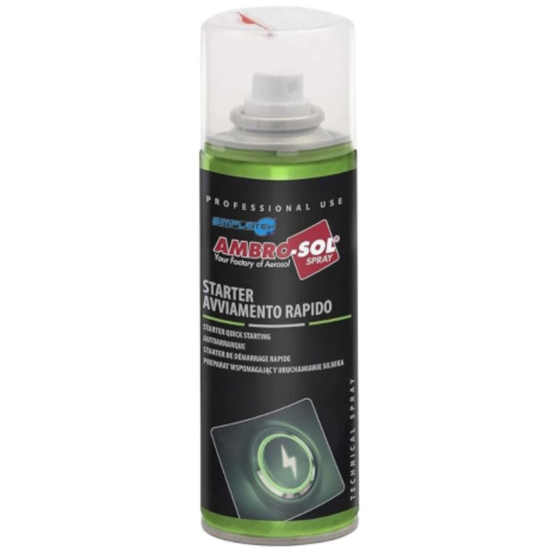 foto del prodotto ambro sol starter avviamento rapido motori diesel benzina freddo 200 ml