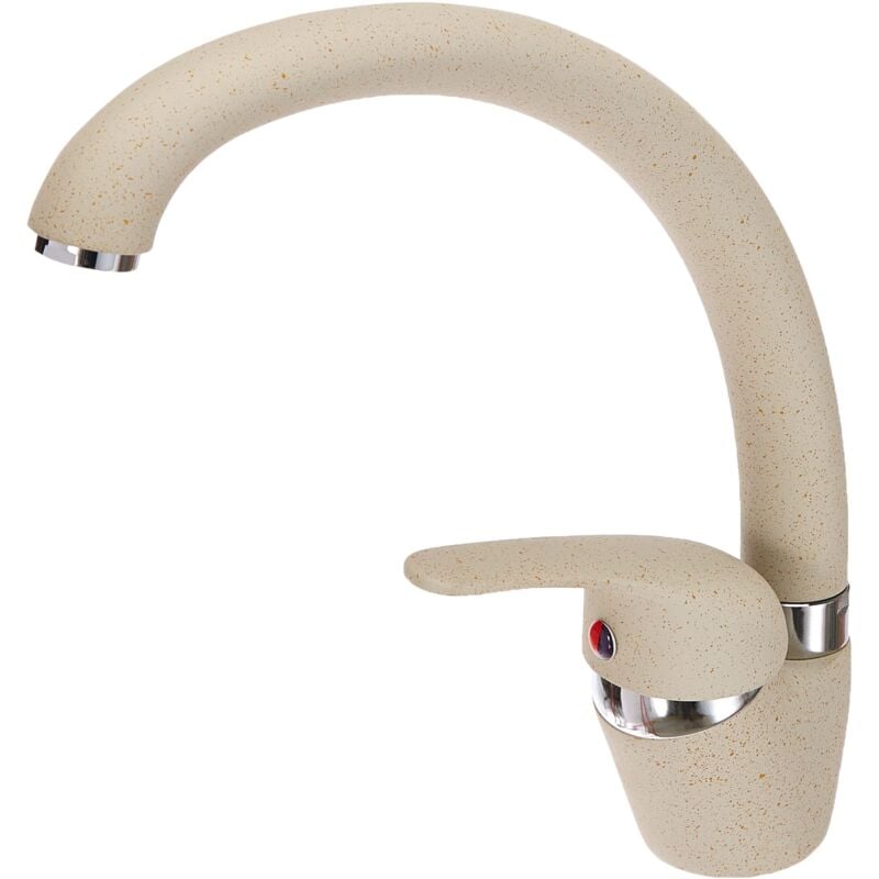 foto del prodotto ambrosiana sei1406ave rubinetto miscelatore lavello cucina lavanderia con canna alta serie sei in ottone con areatore a risparmio idrico, colore
