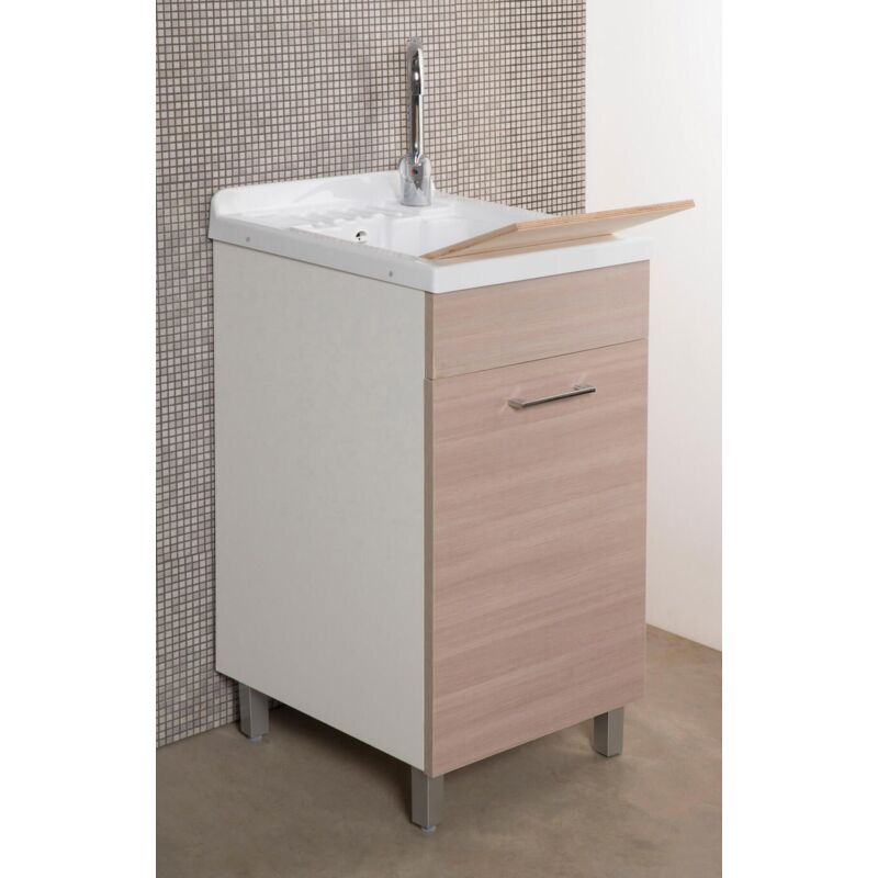 foto del prodotto ambrosini mobile lavatoio in abs 45x50x89 cm 1 anta alyssa beige