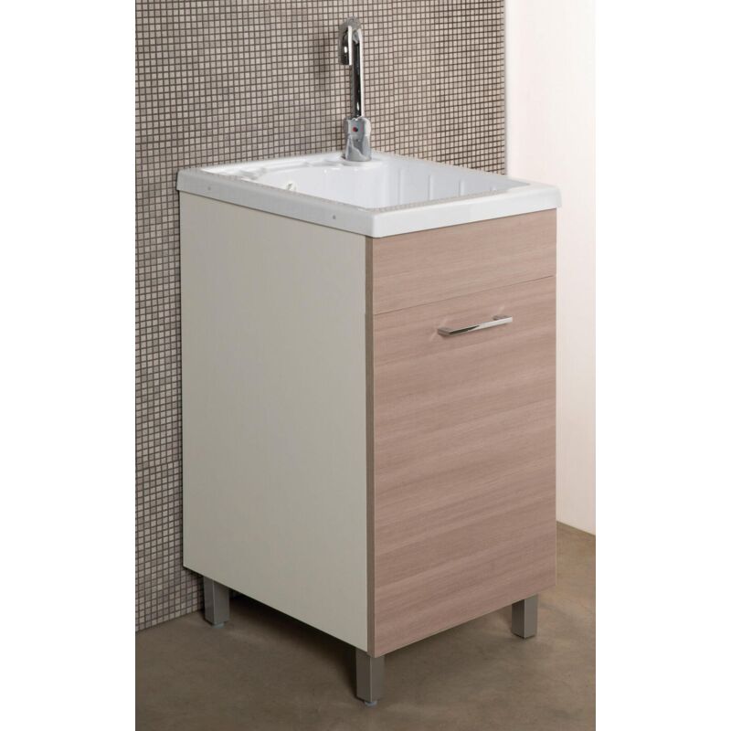 foto del prodotto ambrosini mobile lavatoio in abs 45x50x89 cm 1 anta ariel beige