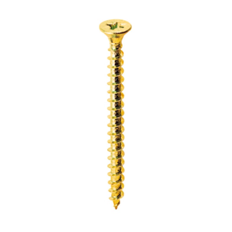 foto del prodotto ambrovit vite truciolare testa svasata piana 4 x30mm ottonata. prezzo per 100 pezzi.