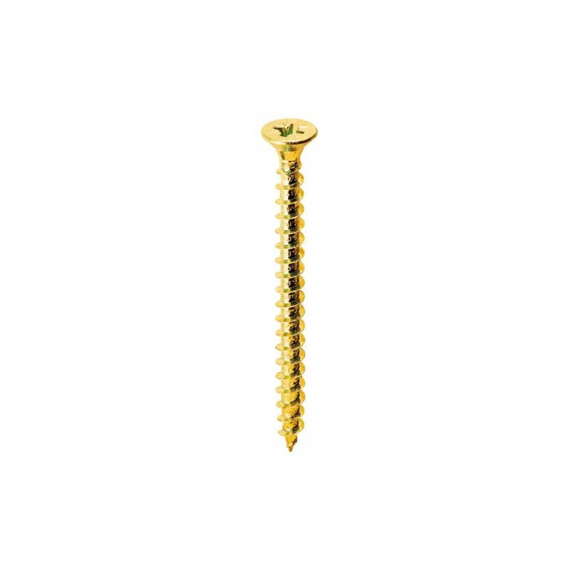 foto del prodotto ambrovit vite truciolare tsp cava pz interamente filettata in acciaio ottonato mm.3,5x25