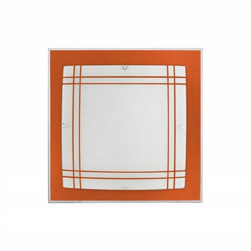 foto del prodotto amet lampada da soffitto arancione 2xe27 32x32x6 